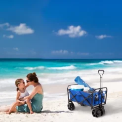 Nature Spring All-Terrain Heavy-Duty Collapsible Utility Wagon With Telescopic Handle -Garden Promotional Store GUEST d7eae98d 35d6 4b4d 9c8e 3dd0f57c5fed