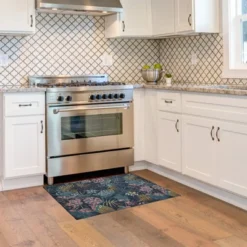 Melling Washable Outdoor Rug Navy/Gold - Linon -Garden Promotional Store GUEST d83a6e97 c1aa 4d13 9392 969f5dec4b08