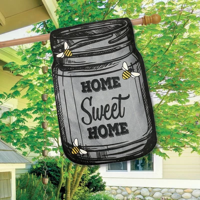 Briarwood Lane Home Sweet Home Mason Jar Burlap House Flag Bees Double-Sided 28" X 40" 4 Briarwood Lane Home Sweet Home Mason Jar Burlap House Flag Bees Double-Sided 28" X 40" - Image 2
