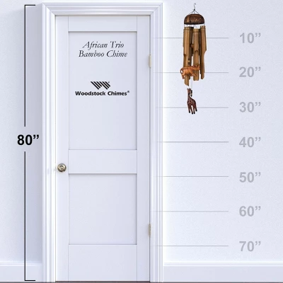 Woodstock Wind Chimes Asli Arts® Collection, African Trio Bamboo Chime, 32'' Wind Chime CAT601 5 Woodstock Wind Chimes Asli Arts® Collection, African Trio Bamboo Chime, 32'' Wind Chime CAT601 - Image 3