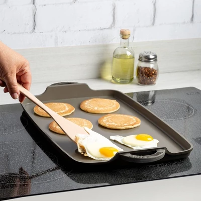 Goodful Cast Aluminum, Ceramic Double Burner Griddle Charcoal Gray 7 Goodful Cast Aluminum, Ceramic Double Burner Griddle Charcoal Gray - Image 5