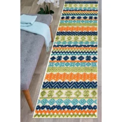 World Rug Gallery Troyes Contemporary Bohemian Indoor/Outdoor Area Rug -Garden Promotional Store GUEST da2de26d 4705 4f74 9547 ea1e7d8dbbb4