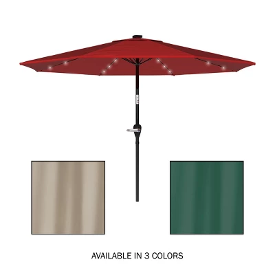 Nature Spring Patio Umbrella With LED Lights - 10' X 8', Red 4 Nature Spring Patio Umbrella With LED Lights - 10' X 8', Red - Image 2
