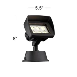 Super Duty Eastham 8" High Black LED Landscape Flood Lights Set Of 2 -Garden Promotional Store GUEST db0b240a c32c 4caf 978b 4986302a6e8f