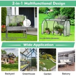 Costway 47.5''x 21.5''x 24''Portable Mini Greenhouse With 2 Zipper Doors & Ground Stakes -Garden Promotional Store GUEST db1ca912 05dd 4a55 b278 a6895b2afcf7