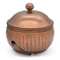 La Jolla Copper Finish Hose Pot With Lid - Good Directions -Garden Promotional Store GUEST db93bede fa6a 4703 917f 3726e79a0902