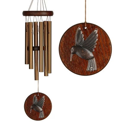 Woodstock Wind Chimes Signature Collection, Woodstock Habitats Chime, Teak 17'' Hummingbird Wind Chime HCTH 4 Woodstock Wind Chimes Signature Collection, Woodstock Habitats Chime, Teak 17'' Hummingbird Wind Chime HCTH - Image 2