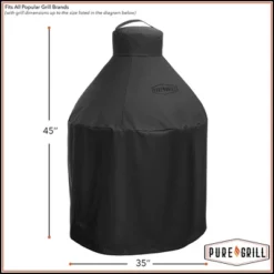 Pure Grill 27-Inch Ceramic Grill Cover For All Large Kamado Charcoal BBQ Grill Brands, Universal Fit Cover - 35" Dia X 45" H -Garden Promotional Store GUEST dce8d6f6 3ee4 4aab 9f52 fa29fb6965dd