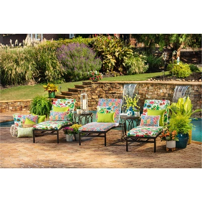 25" Make It Rain Outdoor Floor Pillow Zinnia Blue - Pillow Perfect 3 25" Make It Rain Outdoor Floor Pillow Zinnia Blue - Pillow Perfect