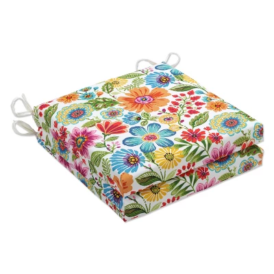 Gregoire Prima Outdoor Squared Corners Chair Pad Set Blue - Pillow Perfect 8 Gregoire Prima Outdoor Squared Corners Chair Pad Set Blue - Pillow Perfect - Image 6