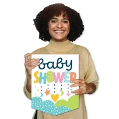 Big Dot Of Happiness Colorful Baby Shower - Outdoor Home Decorations - Double-Sided Gender Neutral Party Garden Flag - 12 X 15.25 Inches -Garden Promotional Store GUEST dfa1796a 7535 4c23 affa 08041fd5d855