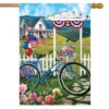 Patriotic Bicycle Fourth Of July House Flag Balloons Bunting 28" X 40" Briarwood Lane -Garden Promotional Store GUEST dfb246b6 167c 4bca 9333 b4104716e483