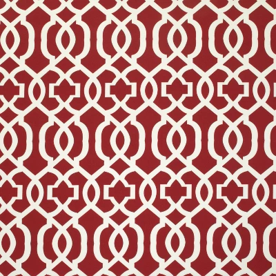 Outdoor Rounded Chair Cushion - Red/White Geometric - Pillow Perfect 5 Outdoor Rounded Chair Cushion - Red/White Geometric - Pillow Perfect - Image 3