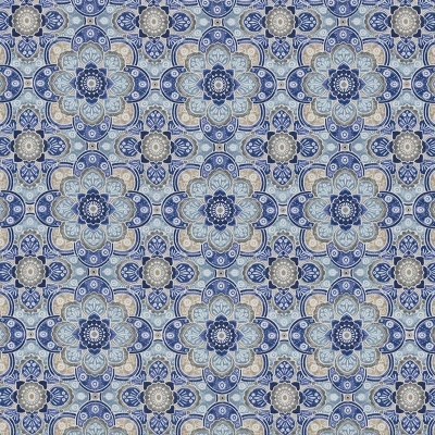 25" Outdoor/Indoor Floor Pillow Keyzu Medallion Mariner - Pillow Perfect 5 25" Outdoor/Indoor Floor Pillow Keyzu Medallion Mariner - Pillow Perfect - Image 3