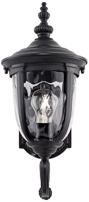 John Timberland Bellagio Vintage Rustic Outdoor Wall Light Fixture Texturized Black Upbridge 16 1/2" Clear Hammered Glass For Post Exterior Barn Deck 6 John Timberland Bellagio Vintage Rustic Outdoor Wall Light Fixture Texturized Black Upbridge 16 1/2" Clear Hammered Glass For Post Exterior Barn Deck - Image 4