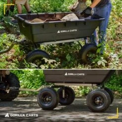 Gorilla Carts 1500 Pound Capacity Heavy Duty Poly Yard Garden Steel Dump Utility Wheelbarrow Wagon Cart With 2 In 1 Towing ATV Handle, Black 9 Gorilla Carts 1500 Pound Capacity Heavy Duty Poly Yard Garden Steel Dump Utility Wheelbarrow Wagon Cart With 2 In 1 Towing ATV Handle, Black -Garden Promotional Store GUEST e339ea77 3db8 40a7 bec6 8c4f01789ef0