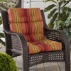 Kinnabari Stripe Outdoor High Back Chair Cushion - Kensington Garden -Garden Promotional Store GUEST e369ab48 25b9 4194 bf80 ddc68bfb1948