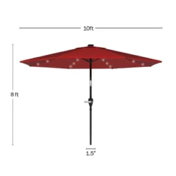Nature Spring Patio Umbrella With LED Lights - 10' X 8', Red 8 Nature Spring Patio Umbrella With LED Lights - 10' X 8', Red -Garden Promotional Store GUEST e3827785 9c04 424f a70f 44e260cb5ab7
