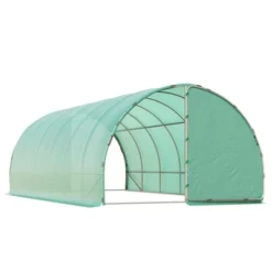 Outsunny 20' X 10' X 7' Walk-In Tunnel Greenhouse, Extra-Large Garden Hot House Kit With 2 Hinged Doors, Reinforced Steel Frame, PE Cover, Green -Garden Promotional Store GUEST e72c5649 bffe 480e 8e93 35678547319d