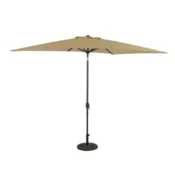 10' X 6.5' Rectangular Bimini Market Patio Umbrella Champagne - Island Umbrella