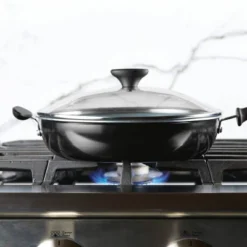 Farberware Reliance Pro 12" Nonstick Ceramic Covered Skillet With Helper Handle Black/Gray -Garden Promotional Store GUEST e7e91fb9 fa01 470f 9414 7f3552b82c3a