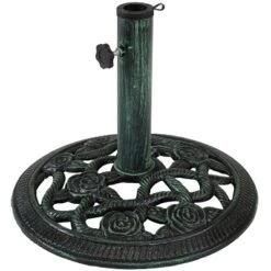 Sunnydaze Decor Sunnydaze Outdoor Heavy-Duty Cast Iron Decorative Rose Blossom Design Patio Yard Round Umbrella Base Stand - 16" 18 Sunnydaze Decor Sunnydaze Outdoor Heavy-Duty Cast Iron Decorative Rose Blossom Design Patio Yard Round Umbrella Base Stand - 16" -Garden Promotional Store GUEST eb179c19 60f8 49dd bb34 48bf97326702