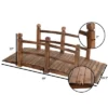 Costway 5' Wooden Bridge Stained Finish Decorative Solid Wood Garden Pond Arch Walkway -Garden Promotional Store GUEST eb7a45e7 0128 4111 844c e9b4938f0ae6