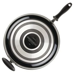 Farberware Reliance Pro 12" Nonstick Ceramic Covered Skillet With Helper Handle Black/Gray -Garden Promotional Store GUEST eca55205 e926 4158 b0aa c3ebc77db6ed