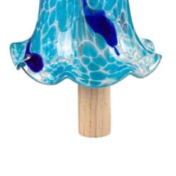 Evergreen Art Glass Speckle Blue Floral Shaped Bell Chime- 7 X 7 X 7 Inches Outdoor Decor -Garden Promotional Store GUEST ecc023c9 d3f0 4fc6 ae3c e0bf4010f8d0