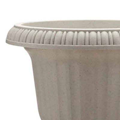 Southern Patio Large 14 Inch Outdoor Home Lightweight Resin Utopian Urn Flower Planter Pot For Entryways And Backyard Patios, Stone 3 Southern Patio Large 14 Inch Outdoor Home Lightweight Resin Utopian Urn Flower Planter Pot For Entryways And Backyard Patios, Stone