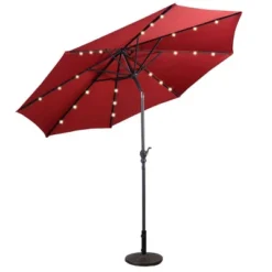 10' X 10' Patio LED Solar Umbrella With Tilt And Crank - Wellfor -Garden Promotional Store GUEST ef0cd1ec aaa3 4e37 9a36 827c857a6ec8