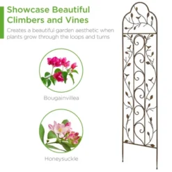 Best Choice Products 60x15in Iron Arched Garden Trellis Fence Panel W/ Branches, Birds For Climbing Plants - Bronze 10 Best Choice Products 60x15in Iron Arched Garden Trellis Fence Panel W/ Branches, Birds For Climbing Plants - Bronze -Garden Promotional Store GUEST f0462168 5c93 4f07 a3bb 869baf6ee396