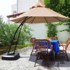 Costway 11FT Outdoor Cantilever Offset Hanging Umbrella W/ Base Wheel -Garden Promotional Store GUEST f175b9b8 db7c 4bd3 8004 9c22a2d5c788