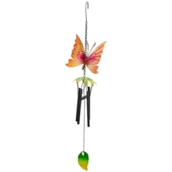 Northlight 19" Orange Metal Butterfly Outdoor Garden Windchime -Garden Promotional Store GUEST f2413eb0 0be9 48eb a522 f8bc7b8eec91