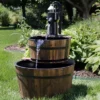 Sunnydaze Decor Sunnydaze 34"H Electric Fir Wood 2-Tier Farmhouse Barrel With Metal Decorative Hand Pump Outdoor Water Fountain 1 Sunnydaze Decor Sunnydaze 34"H Electric Fir Wood 2-Tier Farmhouse Barrel With Metal Decorative Hand Pump Outdoor Water Fountain -Garden Promotional Store GUEST f2a9431f d0d8 48e8 911d 66b24df68498