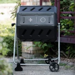 FCMP Outdoor IM4000-WK 37 Gallon Plastic Dual Chamber Tumbling Composter Outdoor Elevated Rotating Garden Compost Bin With Wheels, Black/Black 10 FCMP Outdoor IM4000-WK 37 Gallon Plastic Dual Chamber Tumbling Composter Outdoor Elevated Rotating Garden Compost Bin With Wheels, Black/Black -Garden Promotional Store GUEST f37a4a60 23c0 4356 a62c 35dba3e96d53