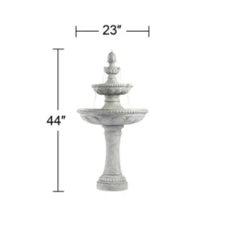 John Timberland Pineapple Modern 3 Tier Cascading Outdoor Floor Water Fountain 44" For Yard Garden Patio Home Deck Porch House Exterior Balcony Roof -Garden Promotional Store GUEST f458415c 9324 4a0f bc31 d449e0cabfb2