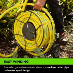 Yard Butler Compact Hose Reel Cart With Wheels - Heavy Duty 100 Foot Metal Hose - Reel Suitable For Gardens, Lawns, And Outdoor - IHTC-1 -Garden Promotional Store GUEST f4ad90fc 3600 466b 8825 c50f171896d8