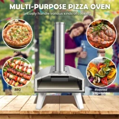 Costway Wood Pellet Pizza Oven Pizza Maker Portable Outdoor Pizza Stone W/ Foldable Leg -Garden Promotional Store GUEST f50f0087 5af2 413b b984 fbb1fc2a7d24