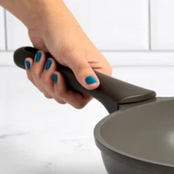 Goodful 12.5" Cast Aluminum, Ceramic Wok Stir-Fry Pan With Side Handle And Long Handle (No Lid) Charcoal -Garden Promotional Store GUEST f6aebfbf a959 4da1 8d0d 5df628f58328