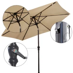 Tangkula Patio 9' Outdoor Steel Market Backyard Garden Patio Table Umbrella 13 Tangkula Patio 9' Outdoor Steel Market Backyard Garden Patio Table Umbrella -Garden Promotional Store GUEST f769494f 8932 4cda 9c4f 711edf5145eb