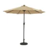9' X 9' Mirage II Fiesta Market Patio Umbrella With Solar LED Tube Lights Champagne - Island Umbrella