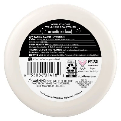 Beloved Love & Calm Moringa, Eucalyptus & Oat 3-Wick Vegan Candle - 15oz 4 Beloved Love & Calm Moringa, Eucalyptus & Oat 3-Wick Vegan Candle - 15oz - Image 2