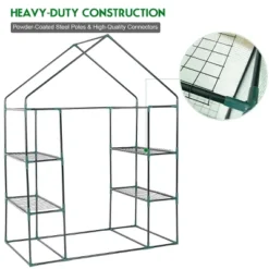 Costway Portable Mini Walk In Outdoor 4 Tier 8 Shelves Greenhouse 17 Costway Portable Mini Walk In Outdoor 4 Tier 8 Shelves Greenhouse -Garden Promotional Store GUEST fc549e13 10aa 4dc2 96b5 4b7cab31ab2a