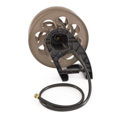 Suncast CPLSTA125B 125' Wall-Mounted Side Tracker Garden Hose Reel For 5/8" Hose With Guide For Patio Or Garden, Dark Taupe (4 Pack) 3 Suncast CPLSTA125B 125' Wall-Mounted Side Tracker Garden Hose Reel For 5/8" Hose With Guide For Patio Or Garden, Dark Taupe (4 Pack)