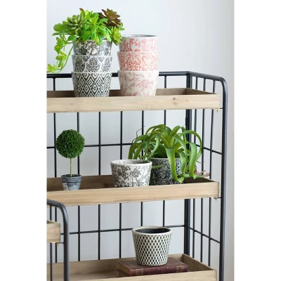 A&B Home 3pc Outdoor Decor Floral Naturespire Planters - Blue 5 A&B Home 3pc Outdoor Decor Floral Naturespire Planters - Blue - Image 3