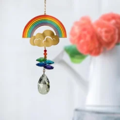 Woodstock Wind Chimes Woodstock Rainbow Makers™ Collection, Crystal Wonders, 4.5'' Rainbow Wind Chime CWRAIN