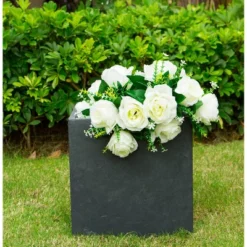 Rosemead Home & Garden, Inc. 12" Wide Kante Lightweight Modern Outdoor Concrete Square Decorative Planter Charcoal Black 9 Rosemead Home & Garden, Inc. 12" Wide Kante Lightweight Modern Outdoor Concrete Square Decorative Planter Charcoal Black -Garden Promotional Store GUEST fde043c8 3654 42cf abe9 4ce7ca4b31e0