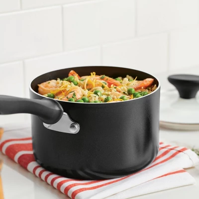 Farberware Reliance 2qt Aluminum Nonstick Covered Saucepan - Black 6 Farberware Reliance 2qt Aluminum Nonstick Covered Saucepan - Black - Image 4
