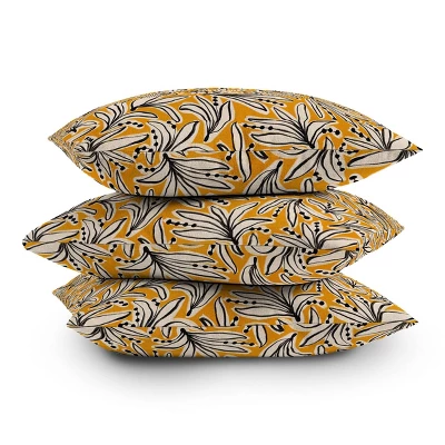 Alisa Galitsyna Lily Flower Outdoor Throw Pillow Yellow - Deny Designs 4 Alisa Galitsyna Lily Flower Outdoor Throw Pillow Yellow - Deny Designs - Image 2
